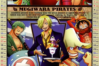 One Piece (anime) Roronoa Zoro Chopper Calendar Anime Franky (One ...