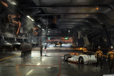 Spaceship Hangar HD Desktop Wallpapers : High Definition ...