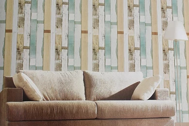 Mediterranean Style Clothing Store Decoration Wooden Striped ...