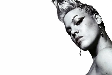 Pink Singer Earrings Grayscale White Backgrounds Wallpapers ...