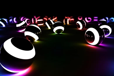Balls Of Light In The Dark Creative Design Wallpaper,Ball HD ...