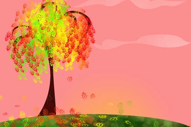 Periwinkle Paisley: Autumn Morning Free Desktop