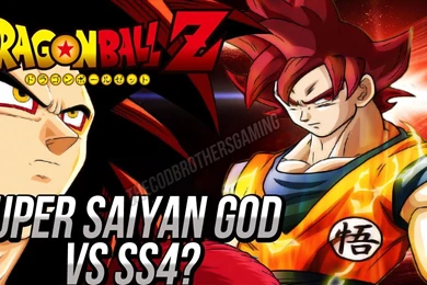 Dragon Ball Z: Super Saiyan God VS Super Saiyan 4 Goku YouTube