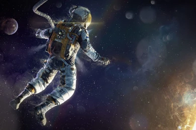 Hd Wallpapers Astronaut Lost In Dark Black Space Abstract Abstract ...