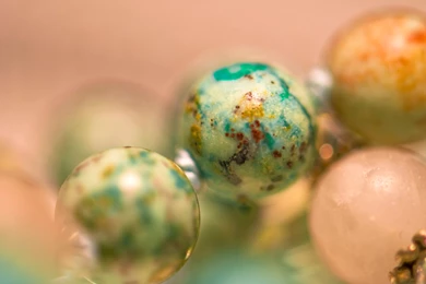 Turquoise And Rose Quartz Beads Widescreen Wallpapers