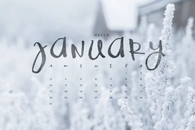 Hello January! Downloadable Calendar Freebie.   To Live Beautifully