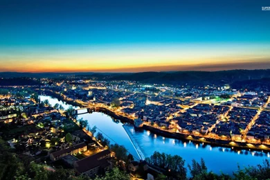 Cahors At Night, France Wallpapers   World Wallpapers