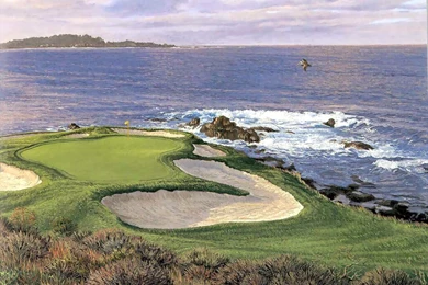 Jestingstock.com Pebble Beach 7th Hole Wallpapers