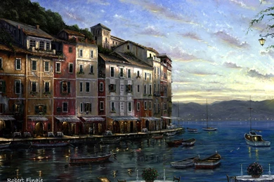 HD Robert Finale Paintings   Robert Finale Cityscape Paintings ...
