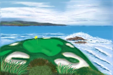 The 17th Hole At Pebble Beach By Poppiepink On DeviantArt