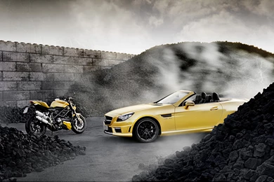 2012 Mercedes Benz SLK 55 AMG Ducati Streetfighter 848 Superbike ...