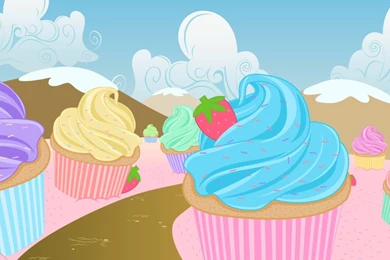 Backgrounds Vector Cupcake Land By Baraniruchu On DeviantArt