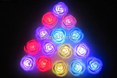 Led Rose Light Flashing Rose Light Up Rose Flash Rose Candle Light ...