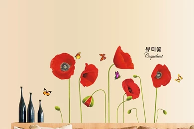 Popular Red Poppy Wallpaper Buy Cheap Red Poppy Wallpapers Lots ...