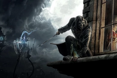Wallpaper: Dishonored, Video Games, Killing, Armor, Sword, Grey ...