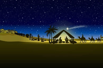 1024x768 Religion, Christian, Christmas, Bethlehem Night, The ...