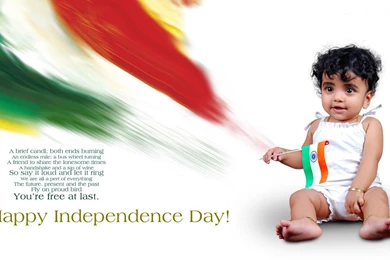 Happy Independence Day Wallpapers With Small Baby