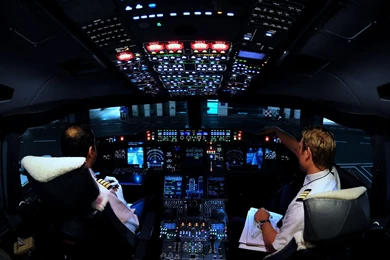 Airbus A380 Cockpit View At Night And Day 4112