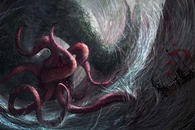 Kraken, Ship, Fantasy, 3840x2160 HD Wallpapers And FREE Stock Photo