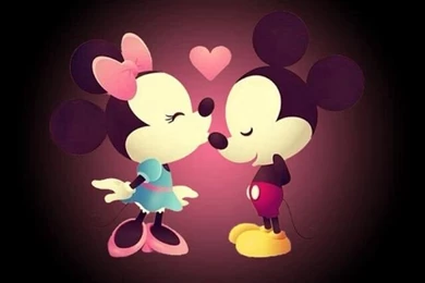 Minnie Gives Mickey A Kiss Cutest Wallpapers Ever!!!!!