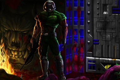 Brutal Doomguy Standing Tall Image Mod DB