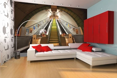 GIANT WALLPAPER WALL MURAL NEW YORK TIMES SQUARE YELLOW TAXI ...