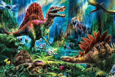 Spinosaur Animal Beautiful Wildlife Painting Art Artwork ...