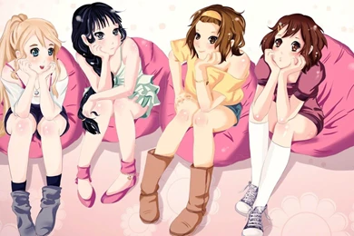 Cartoon Girls 1366x768px