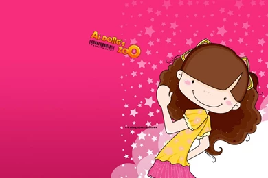 Digital Illustration   Lovely Cartoon Girls Photos 1024x768 NO.9 ...