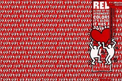 TYPODERMIC »Thump« Keith Haring Red (for Widescreen Displays ...