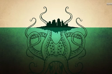 Giant Octopus Against The City Wallpapers   Digital Art Wallpapers ...