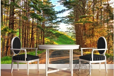 Europea 3d Murals 3d Wallpaper, Beautiful Tree Mural Woods For Tv ...