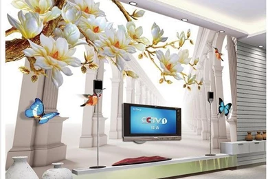 Wallpapers Large Mural Wallpapers Magnolia Space Backdrop Mural ...