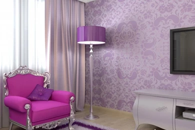 Interior Room In Violet Color Ideas