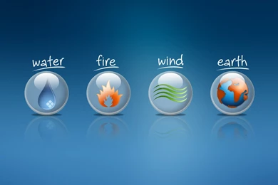 Wallpapers Redhat Elements X Fedora Water Fire Wind Earth 1024x768 ...