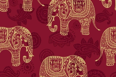 Print A Wall Paper Indian Elephants PVC Free Wallpapers By Print A ...