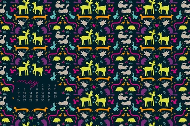 May Calendar Animals Backgrounds Wallpapers 2560x1440 1165924