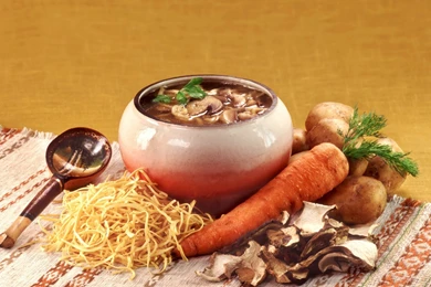 Download Wallpapers 2560x1600 Noodle, Soup, Carrots, Mushrooms ...