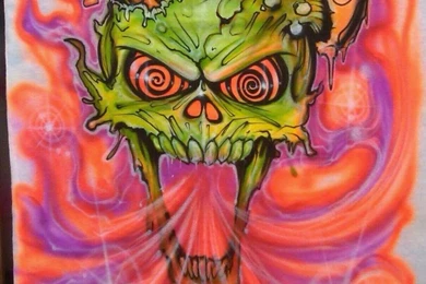 Trippy Airbrush Skull By Vudumonkey25 On DeviantArt