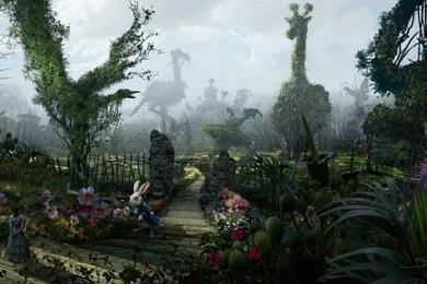 ALICE IN WONDERLAND 2010 Fairytale Fantasy F Wallpapers