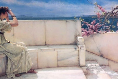 Classic Art Clouds Mountains Paintings Trees Wallpapers