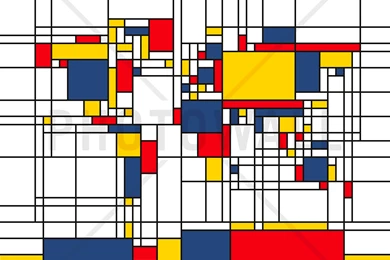 Piet Mondrian Style World Map   Wall Mural & Photo Wallpapers ...