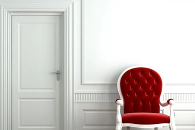 Hd Wallpapers Room Red Chair White Room Desktop Wallpapers