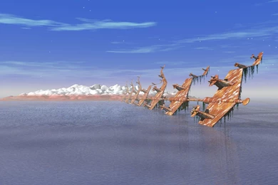 Free Desktop Wallpapers: Red Scrap Island, 1600x1200 Resolution