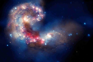 Antennae Galaxies For Astrology Ppt Template Download PowerPoint ...