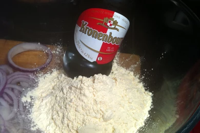 Recipe Shed: Sirloin Steak With Beer Battered Red Onion Fritters ...