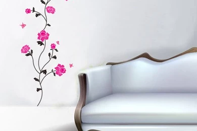 3D Flower Wallpapers Bedroom Home Decoration Removable Vinyl Wall ...