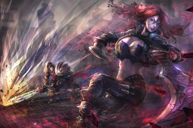 Garen Vs Katarina Fan Art   League Of Legends Wallpapers