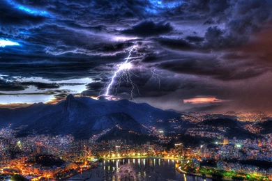 Rio De Janeiro, Brazil, Thunder 1920x1080 (1080p) Wallpapers HD ...
