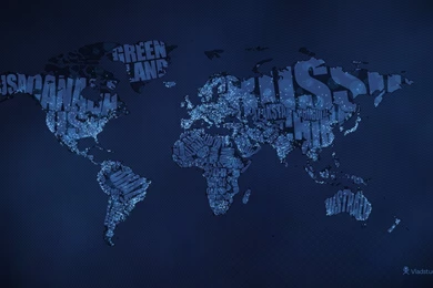 Typographic world map night hd wallpaper theme bin wallpaper hd ...